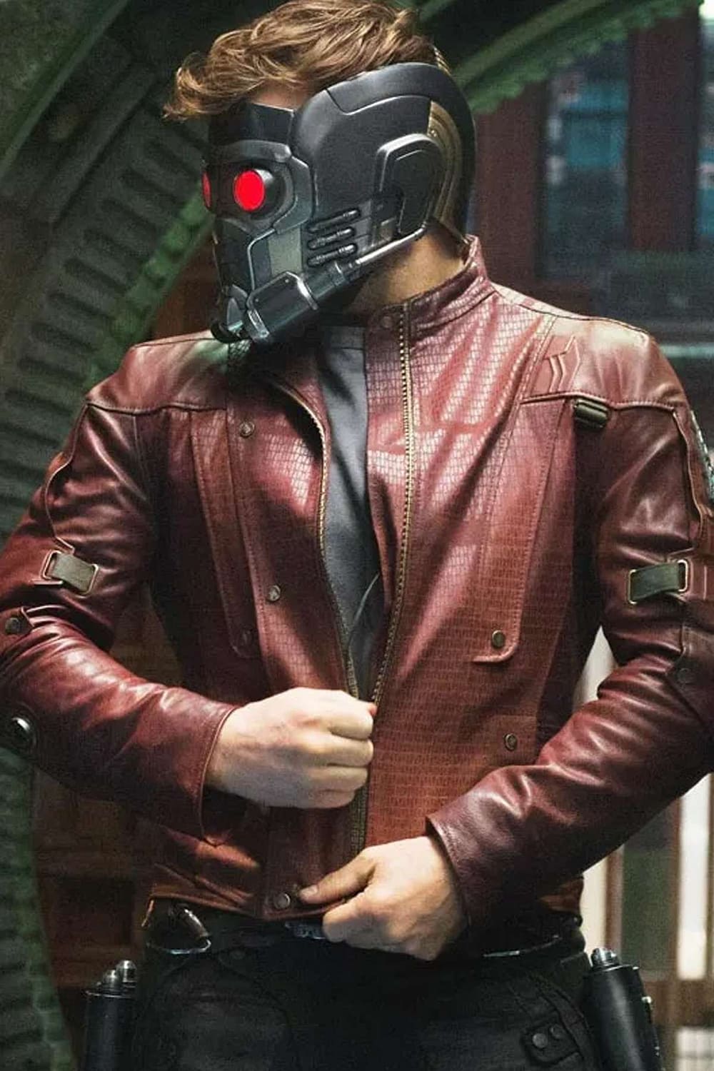 Guardians of the Galaxy Chris Pratt Maroon Leather Jacket