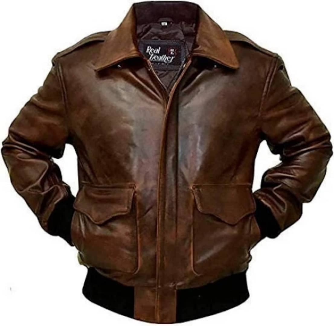 a2-pilot-air-force-flight-bomber-brown-leather-jacket-1