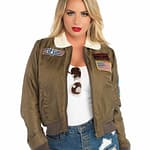 Women Top Gun Pilot Aviator Bomber Jacket