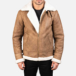 B3 Bomber Mid Brown Leather Jacket
