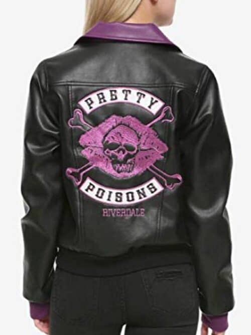 Skull Logo | Riverdale Pretty Poisons Black Leather Jacket