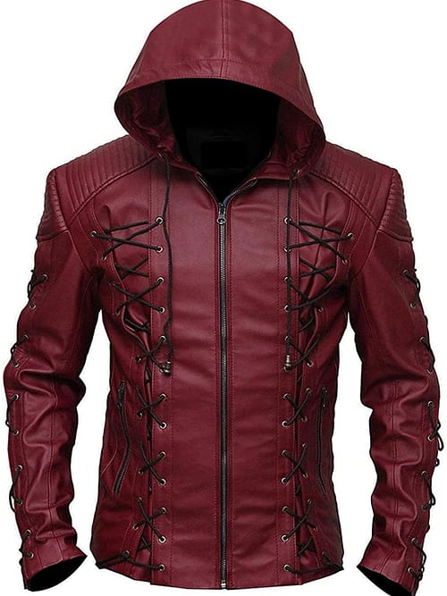 Stephen Amell Green Arrow Faux Leather Jacket