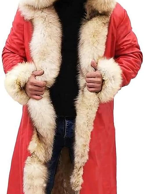 The Christmas Chronicles Santa Claus Shearling Trench Coat