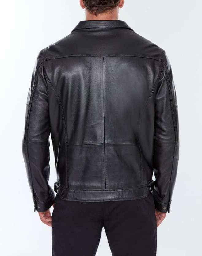 Brad Casual Black Leather Jacket