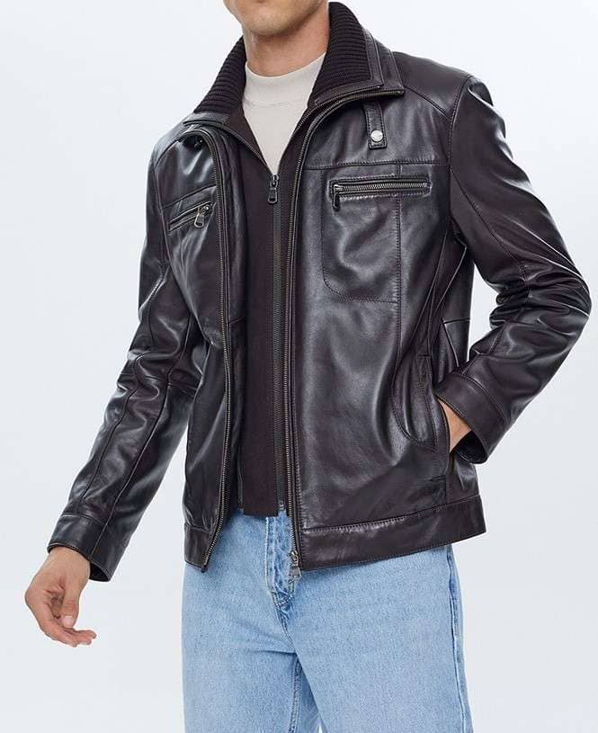 Archer Vintage Style Black Leather Jacket for Men