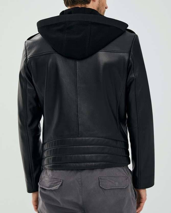 Brando Biker Black Leather Jacket for Men