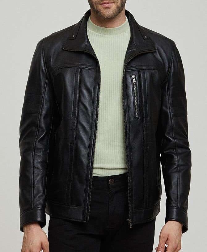 Hudson Black Sheepskin Leather Jacket