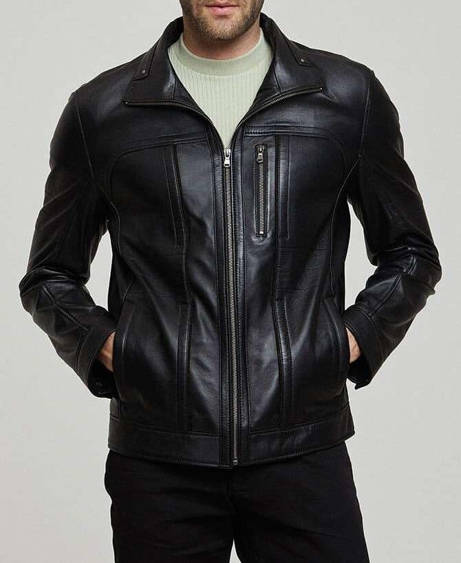 Hudson Black Sheepskin Leather Jacket