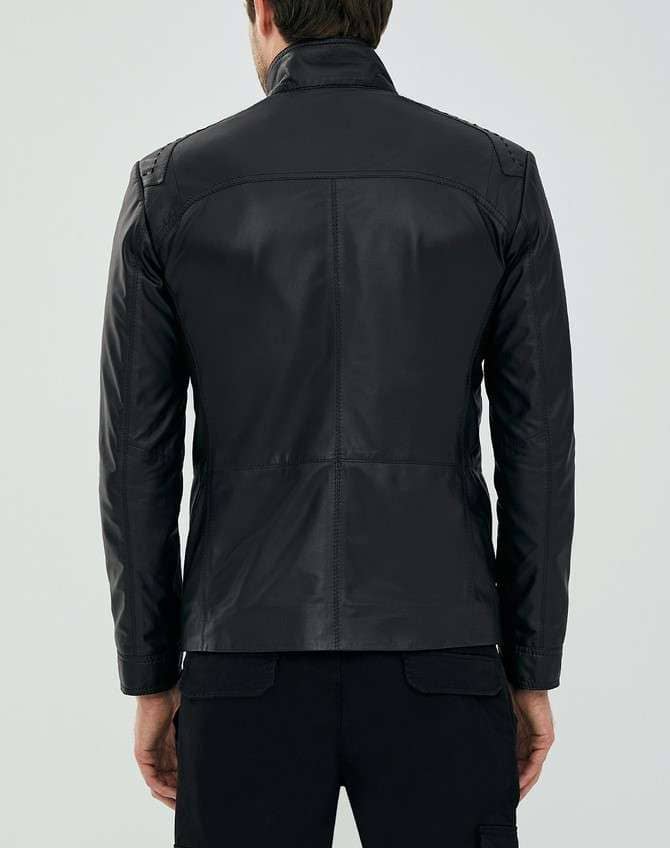 Benjamin Black Leather Blouson Jacket