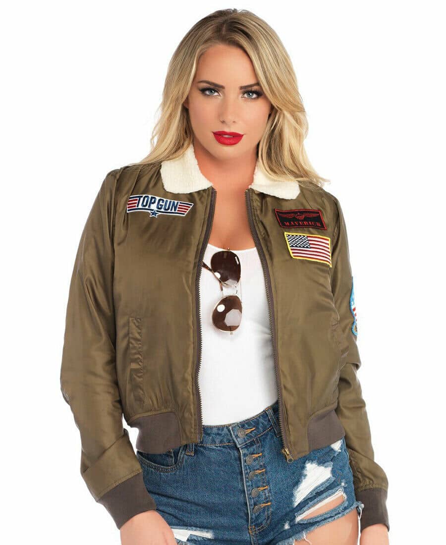 Women Top Gun Pilot Aviator Bomber Jacket